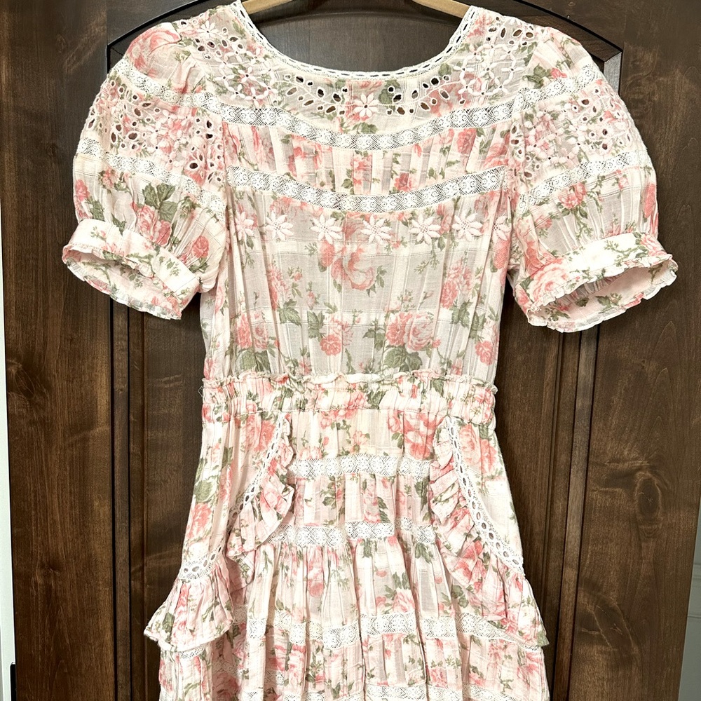 LOVE SHACK FANCY 💕 Beautiful floral ruffle mini dress